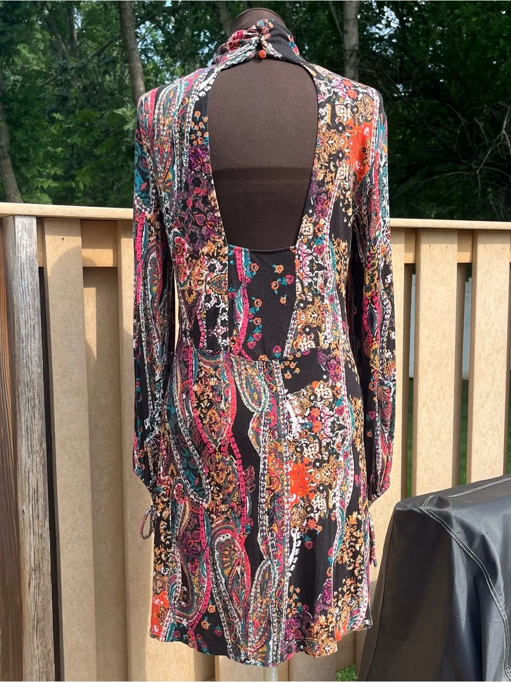 Free People All Dolled Up Long Sleeve Mini Dress Size M Boho Fairy Whimsigoth